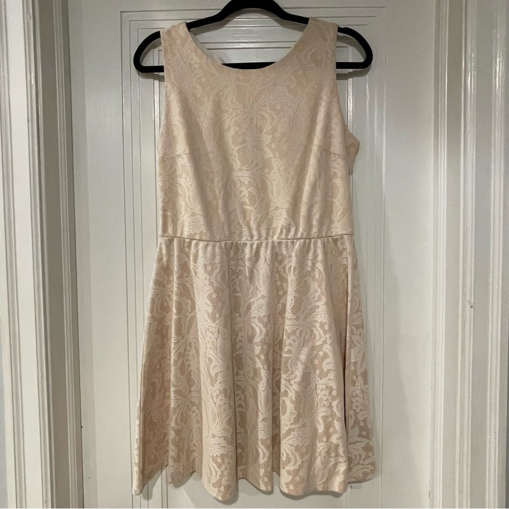 Heart Soul cream lace dress, size large